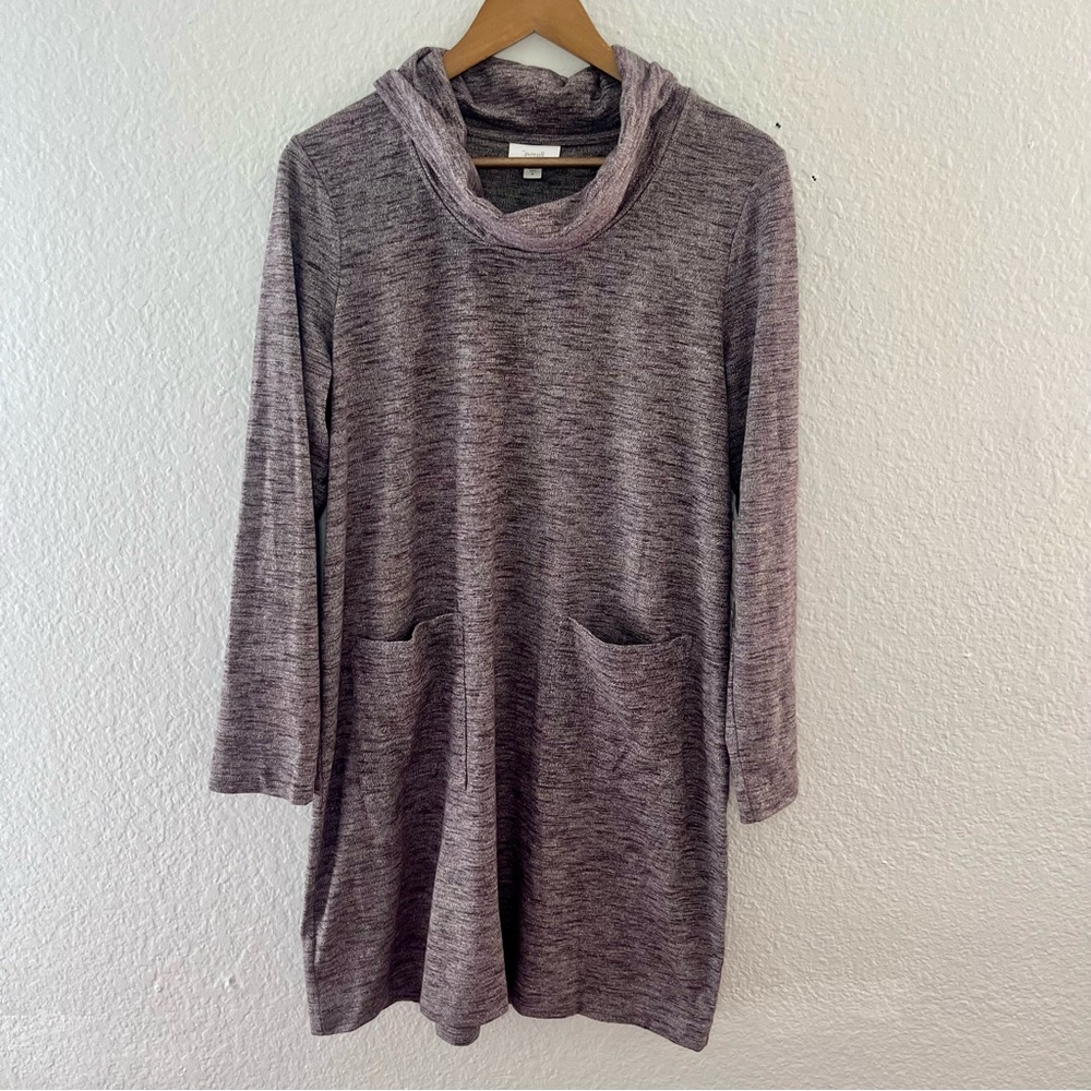 J.Jill Pure Heathered Purple Cowl Neck Sweater Dress - Size Medium